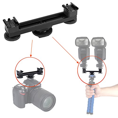 UPC 712885443185, 4.7inch Extension Mount Bar Hot Shoe Dual Bracket 1 to 2 for Canon Nikon Sony Pentax Olympus DSLR Camera, Camcorder, Flashes, lights, Microphone, DV Camera, LED Video Light