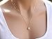 Hithop Chic Women Natural Simple Female Fine Pearl Pendant Necklace Chain Clavicle GOLD