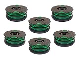 KHY 6-Pack Auto feed Replacement Trimmer Spools for Black & Decker GH3000 Pre-wound for single line trimmers