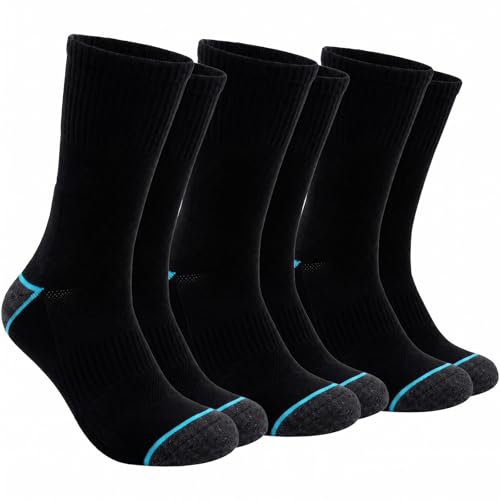 Kodal Men's Socks for Work Durable Cushioned Crew Socks for Boots 3 Pairs at Amazon