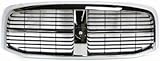 Evan-Fischer EVA17772021837 Grille for Dodge Full Size P/U 06-09 Horizontal Bar Insert Plastic Chrome Shell/Painted-Black Insert New Body Style