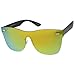 zeroUV - Futuristic Rimless Frame Mono Lens Horn Rimmed Shield Sunglasses 71mm