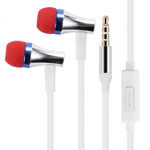 Compatible with Stylo 4 Plus - Premium Sound Earbuds Hands-Free Earphones w Mic Metal Headphones Headset in-Ear Wired [3.5mm] [White] for LG Stylo 4 Plus