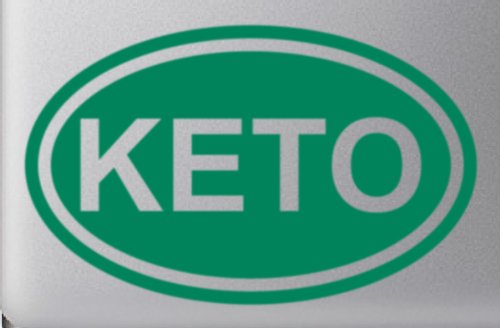 Keto Diet Encouragement Euro Oval - 5" Green Vinyl Decal Sticker Car Macbook Laptop