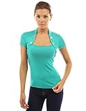 PattyBoutik Women's Bolero Style Embellished with Buttons Blouse