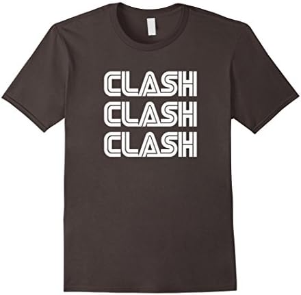 Mens Clash Retro Style - Clash On Shirts XL Asphalt
