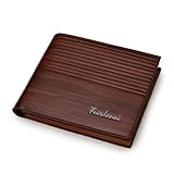 Badiya Men's PU Leather Flipout ID Wallet Bifold Hybrid RFID Blocking