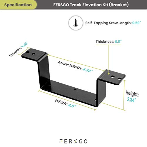 FERSGO Under Desk Keyboard Tray Track Elevation Kit for 30" x 24" Desk