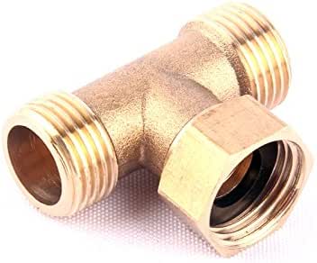 garden hose connector tee fitting brass inch pipe tools 1pc thread way