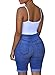 Dokotoo Womens Casual Denim Destroyed Bermuda Shorts Jeans Medium Denim