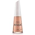Nail Polish Risque Nude | Esmalte de Unhas | Fast Dry, Hypoallergenic, Long-Lasting, Extra Sparkle, Made in Brazil | Nude, 0.3 oz, 8ml