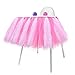 Lansian Tulle Tutu Table Skirt for 1st Birthday Girl High Chair Decorations Pink and Silver for Party, Wedding and Home Decoration (Pink&Silver, 39