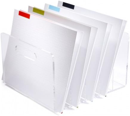 Storage Bin Decorative Plastic Lucite Look File Box Small Desk Size 10" x 11.5" X 6.5"