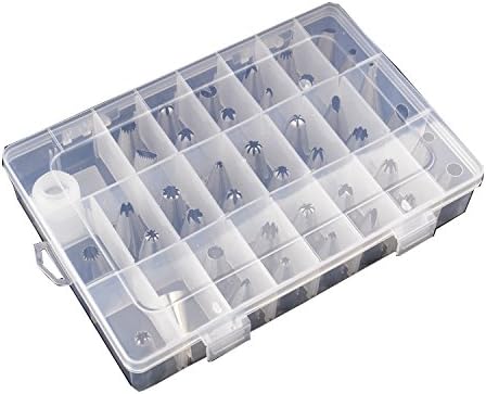 49-piece Cake Decorating Tips Kit, Stainless Steel Icing Tip Set with 1 Reusable Silicone Pastry Bag, 2 Reusable Plastic Couplers, 1 Flower Nail, 3 Scrapers for Cakes Cupcakes Cookies Pastry