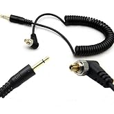 DSLRKIT 3.5mm to Male Flash PC Sync Cable with Screw Lock