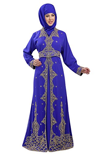 Latest Royal Dubai Caftan With Fancy Hand Made Embroidery For Women