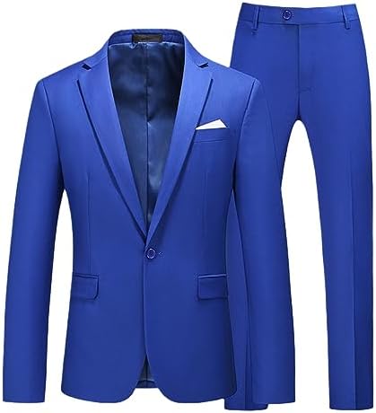 Men's 2 Pieces Suit Sets Jacket + Pant Business Big Tall Suits