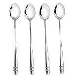 Obston Long Handle Mixing Spoons, Ice Tea Spoons Stainless Steel, 12 Pieces
