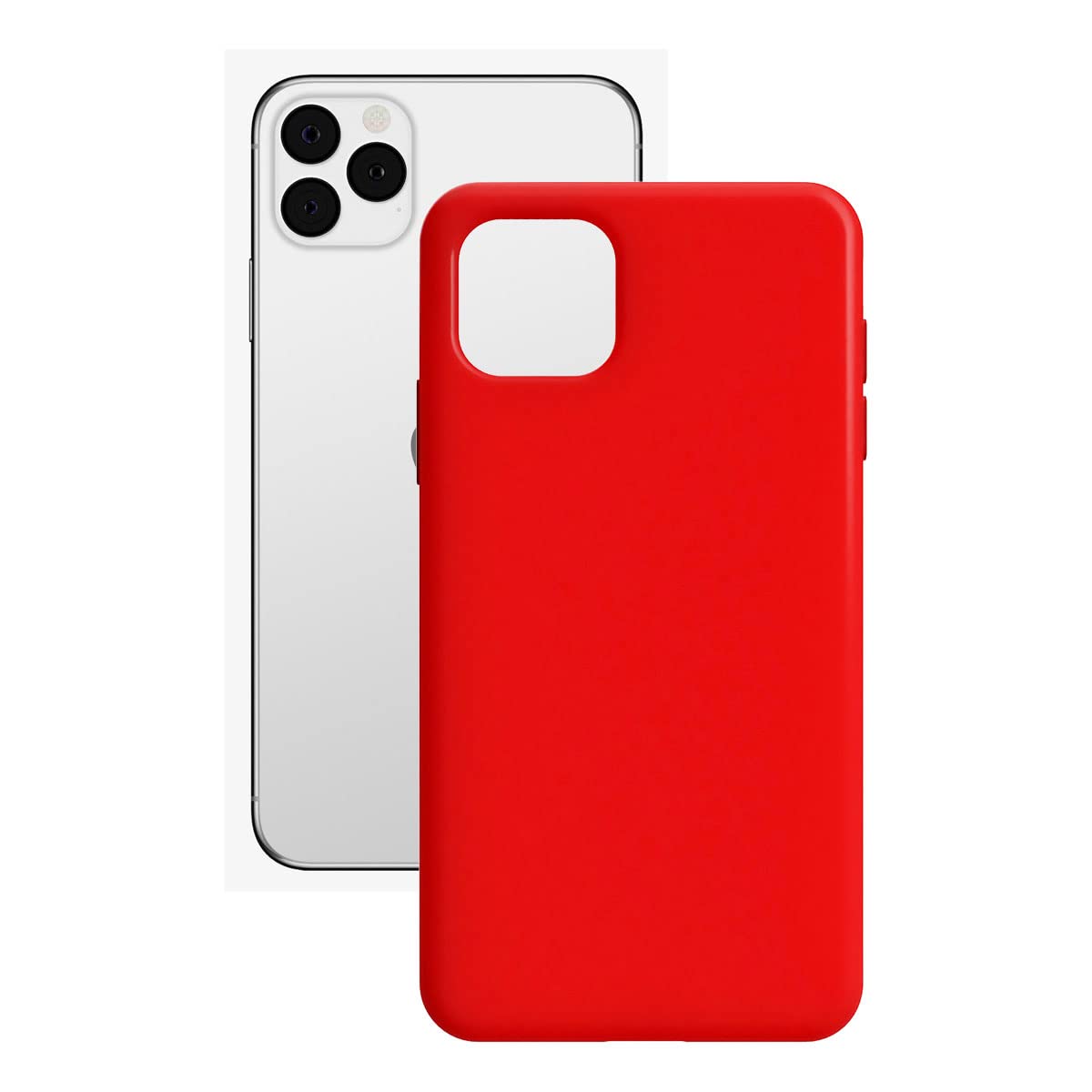 PHONEKIT CONTACT iPhone 11 Case, Flexible, Red