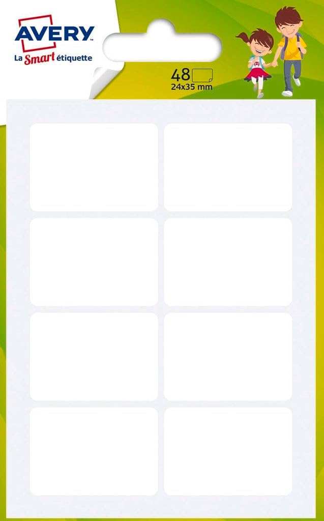 AVERY - Pack of 48 Multi-Purpose Labels. Size: 24 x 35 mm.