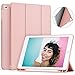Ztotop Case Newest for iPad 9.7 Inch 2018 with Pencil Holder - Lightweight Soft TPU Back Cover and Trifold Stand with Auto Sleep/Wake, Protective for iPad 6th Generation(A1893/A1954),Rose Gold