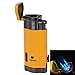Cohiba Windproof Lighter Gas Lighter Cigarette Lighter Torch Lighter Jet Blue Triple Flame Refillable Inflatable Cigar Lighter D0351