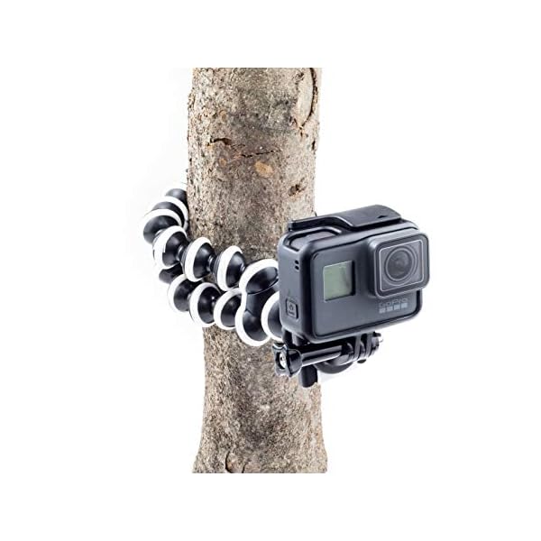 Digicharge Octopus 10'' Stativ Tripod für GoPro Hero13 Hero12 Hero Max/DJI Osmo Action 5 4 / Insta360 One/Akaso Apexcam Gookam Fitfort Garmin VIRB Apeman Camkong Action Kamera Sport-Camcorder – Bild 5