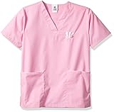 NFL League Logo Women's Solid Scrub Top, Pink