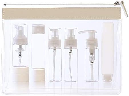 HGDGears Leak Proof Travel Bottles Set, TSA/Airline Approved Liquid Containers for Makeup, 8 Pack