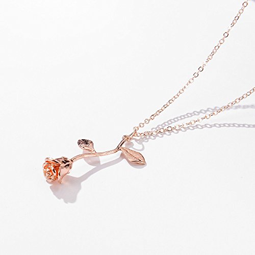 image for Shybuy Jewelry Shybuy Fashion Women 3D Rose Necklace Personalized Flor
