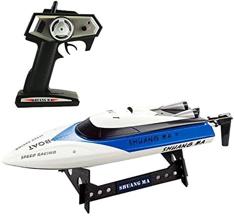 discoGoods 2.4GHz 2 Channel High Speed RC Boat Remote Control Electric Boat Duarable Battery Play on Water(White)