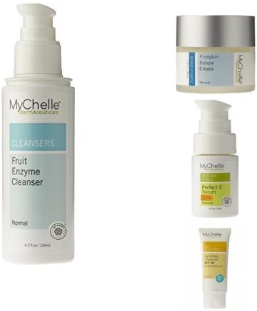 MyChelle Dermaceuticals Every Day Essentials Collection โ Cleanser, Hydrating Cream, Vitamin C Serum, and Mineral Sunscreen