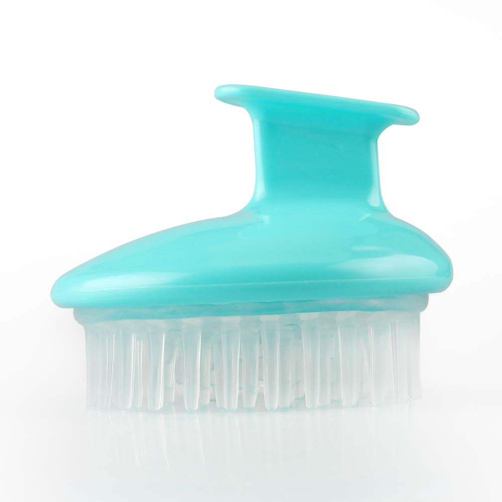 Silicone Hair Scalp Brush Shampoo Massager, Shampoo Comb Body Washing Clean Massager Blue