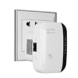 WiFi Extender, SERMICLE Wireless WiFi Booster WiFi Range Extender Antenna WiFi Signal AP/Repeater with Long Range Extender Integrated Antenna,RJ45 Port, WPS Dual Band 300Mbps (300Mbps, White)