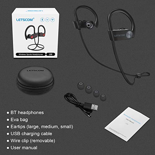 6 LETSCOM+Headphones+Waterproof+Sweatproof+Cancelling