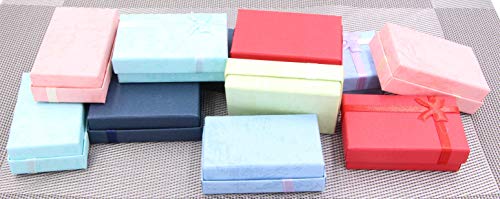 LeBeila 12pcs Paper Jewelry Gifts Boxes For Jewelry Display-Rings, Small Watches, Necklaces, Earrings, Bracelet Gift Packaging Box (Mix Color)