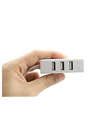 Negro Hub USB 2.0 de alta velocidad de 4 puertos Adaptador Divisor Expansión para PS3, Xbox, Wii, PC, Mac, portátil, Mac Book, tablet, Tab, Blanco (4 Port USB 2.0 (White))