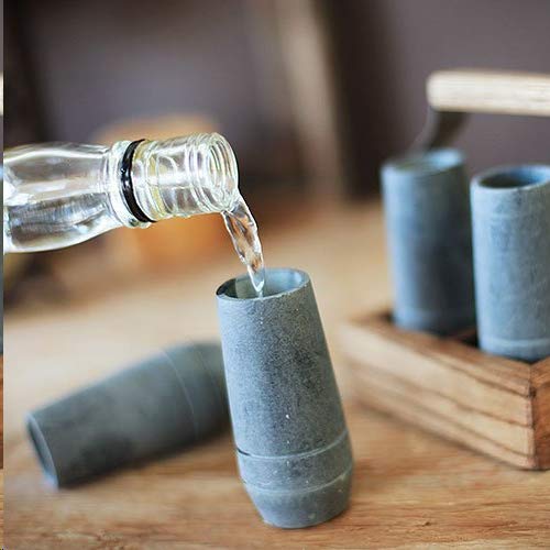 SPARQ Home Vodka Shooter Set with Ash Caddy (4 Shooters)