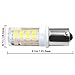 Kakanuo BA15S 1156 1141 Single Contact LED Auto Signal Lamp 4 Watt Cool White 6000K Non-dimmable 51x2835SMD AC/DC 10-18V (Pack of 2)