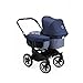 Bugaboo Donkey 2 Mono Baby Stroller, Foldable Stroller, Converts into Twin Side-by-Side Sibling Stroller, from Birth Baby Stroller, Infant Stroller, Multiple Seat Positions, Blue Mélange/Sky Blue