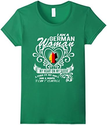 Womens German Shirt Flag Funny Women Girl Kids Roots T Shirt Large Kelly Green