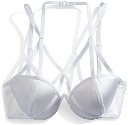 Chromat Women's Lunette Satin Bra, White, 34A