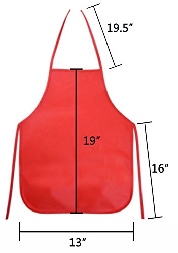 Ancefine Non-Woven Fabric Children's Smock Artist Panting Aprons ,6 Color,12-Pack