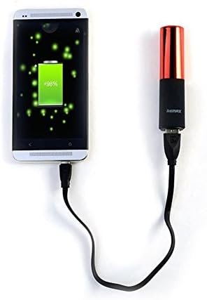 Lipstick Phone Charger-2400mAH Portable Power Bank Rechargeable charger for IPhone 7/7 Plus/6s/6s Plus iPad Android Smartphone Devices (Red)