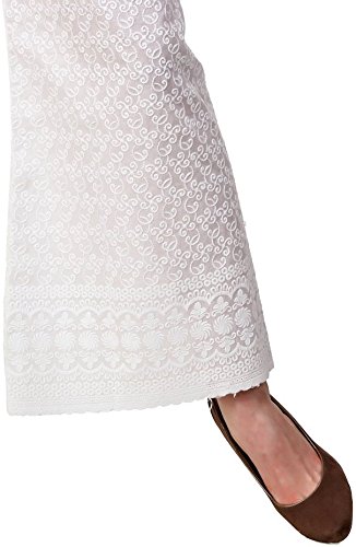 muskan boutique women's lucknow ethnic plazzo pant bottom of white