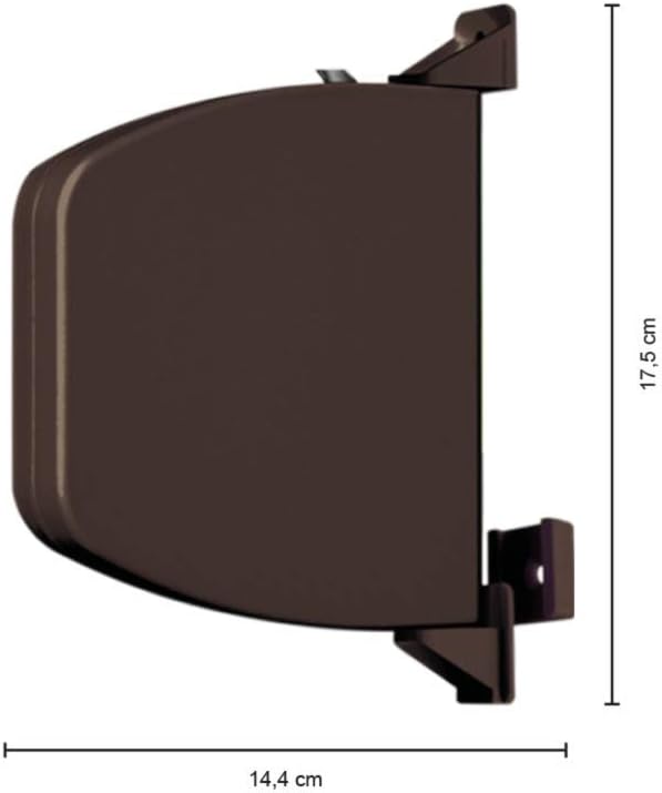 Schellenberg 50141 Brown Flexo Mini Folding Shutter Roller Blinds 14cm to 15.5cm Hole Spacing 180 Degree Swivel - Image 5