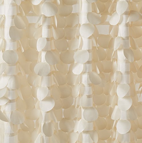 Lush Decor Triangle Home Fashions 16685 Gigi Shower Curtain Ivory