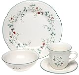 Pfaltzgraff Winterberry 16-Piece Dinnerware Set with Cup and Saucer, Service for 4