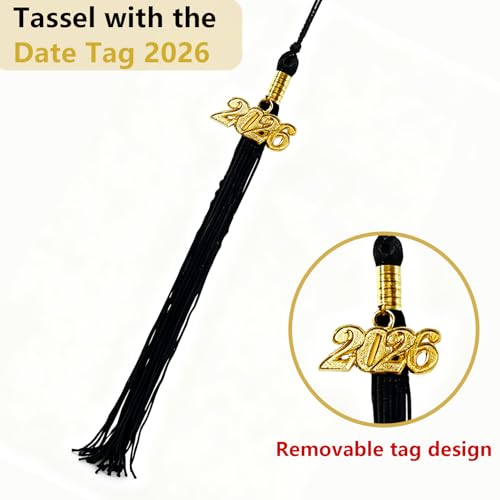 Bachelor Hat Set Graduation Hat with Sash, Adjustable Graduation Hat, Black Graduation Hat Tassel Date Pendant 2026, Graduation Decoration Student Hat for University, Graduation Gift for Graduation Party