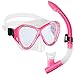 ANGGO Snorkel Set Anti-Fog Film Dive Mask Snorkel Combo Tempered Glass Goggle and Dry Top Snorkel for Swimming and Snorkeling for Adult Youth primary